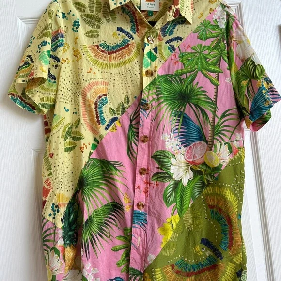 FARM Rio Colorful Birds Mixed Prints Shirt - Picture 2 of 8